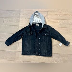 Free people we the free flawless oversized denim jacket washed black size xs NWT